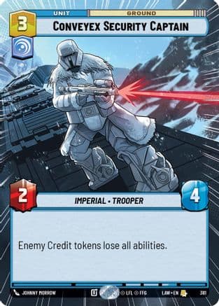 Conveyex Security Captain (Hyperspace) — A Lawless Time Star Wars: Unlimited card by Johnny Morrow