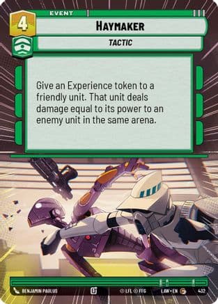 Haymaker (Hyperspace) — A Lawless Time Star Wars: Unlimited card by Benjamin Paulus