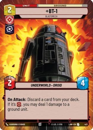 BT-1 - Blastomech (Hyperspace) — A Lawless Time Star Wars: Unlimited card by Kaihound Studios