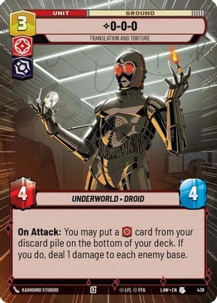 0-0-0 - Translation and Torture (Hyperspace) — A Lawless Time Star Wars: Unlimited card by Kaihound Studios