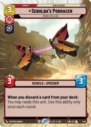 Sebulba's Podracer - Taking the Lead (Hyperspace) — A Lawless Time Star Wars: Unlimited card by Stephen Zavala