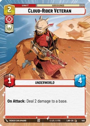 Cloud-Rider Veteran (Hyperspace) — A Lawless Time Star Wars: Unlimited card by French Carlomagno