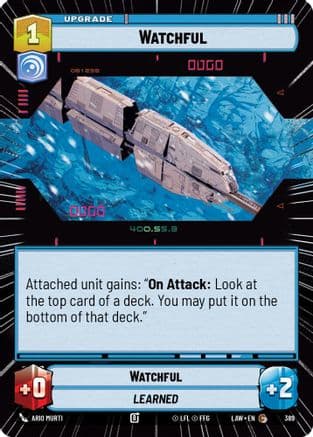 Watchful (Hyperspace) — A Lawless Time Star Wars: Unlimited card by Ario Murti