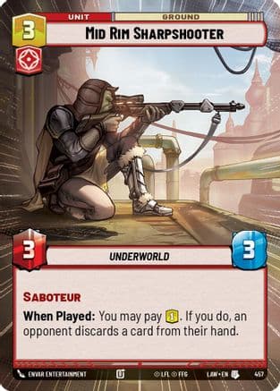 Mid Rim Sharpshooter (Hyperspace) — A Lawless Time Star Wars: Unlimited card by Envar Entertainment