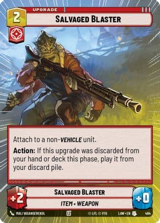 Salvaged Blaster (Hyperspace) — A Lawless Time Star Wars: Unlimited card by Mali Vasanserekul