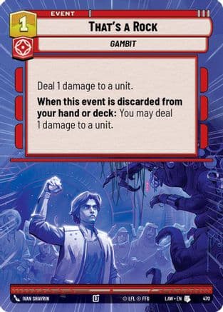 That's a Rock (Hyperspace) — A Lawless Time Star Wars: Unlimited card by Ivan Shavrin