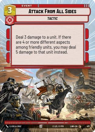 Attack From All Sides (Hyperspace) — A Lawless Time Star Wars: Unlimited card by EJ Dela Cruz