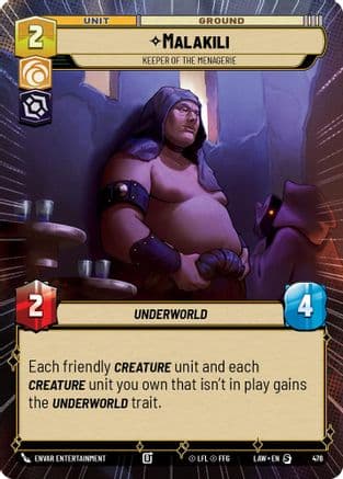 Malakili - Keeper of the Menagerie (Hyperspace) — A Lawless Time Star Wars: Unlimited card by Envar Entertainment