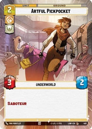 Artful Pickpocket (Hyperspace) — A Lawless Time Star Wars: Unlimited card by Miki Montlló