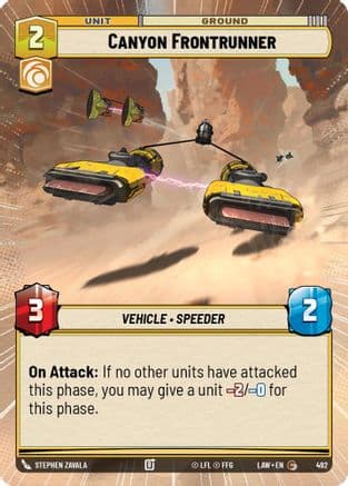 Canyon Frontrunner (Hyperspace) — A Lawless Time Star Wars: Unlimited card by Stephen Zavala