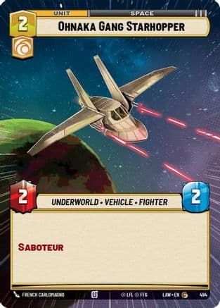 Ohnaka Gang Starhopper (Hyperspace) — A Lawless Time Star Wars: Unlimited card by French Carlomagno