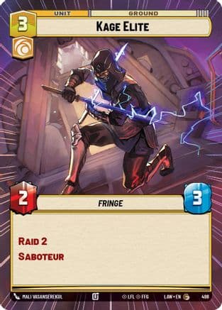 Kage Elite (Hyperspace) — A Lawless Time Star Wars: Unlimited card by Mali Vasanserekul