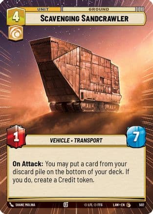 Scavenging Sandcrawler (Hyperspace) — A Lawless Time Star Wars: Unlimited card by Shane Molina