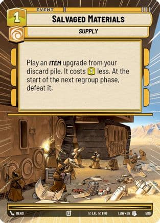 Salvaged Materials (Hyperspace) — A Lawless Time Star Wars: Unlimited card by Reno