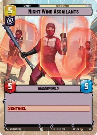 Night Wind Assailants (Hyperspace) — A Lawless Time Star Wars: Unlimited card by Wu Shenyou
