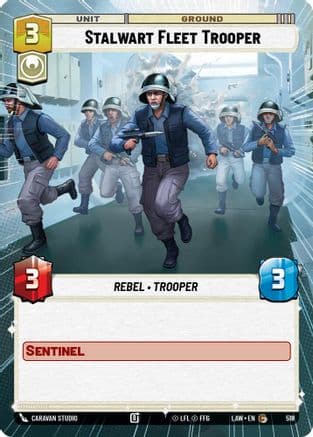 Stalwart Fleet Trooper (Hyperspace) — A Lawless Time Star Wars: Unlimited card by Caravan Studio