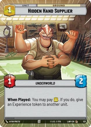 Hidden Hand Supplier (Hyperspace) — A Lawless Time Star Wars: Unlimited card by Aitor Prieto