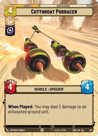 Cutthroat Podracer (Hyperspace) — A Lawless Time Star Wars: Unlimited card by Stephen Zavala