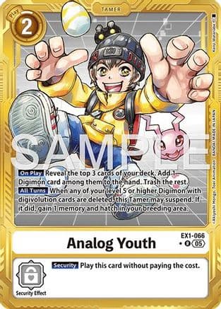 Analog Youth (Gold Border) — Advanced Booster Digimon Generation