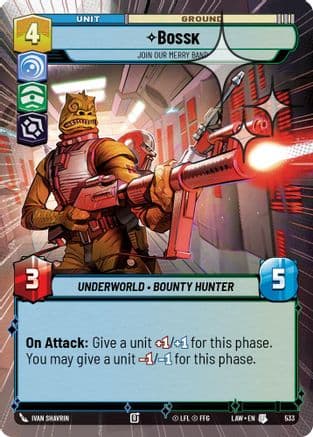 Bossk - Join Our Merry Band (Hyperspace Foil) — A Lawless Time Star Wars: Unlimited card by Ivan Shavrin