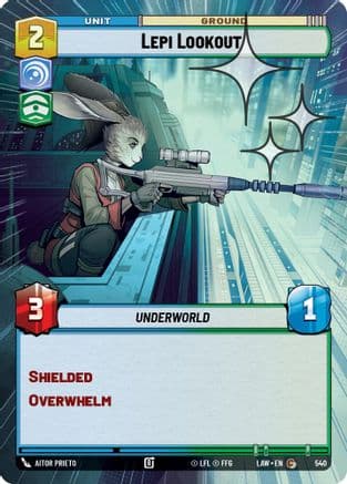 Lepi Lookout (Hyperspace Foil) — A Lawless Time Star Wars: Unlimited card by Aitor Prieto