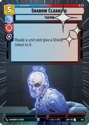 Shadow Cloaking (Hyperspace Foil) — A Lawless Time Star Wars: Unlimited card by Kaihound Studios