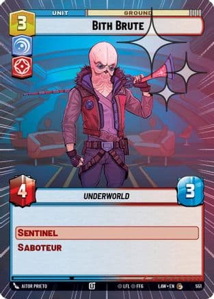 Bith Brute (Hyperspace Foil) — A Lawless Time Star Wars: Unlimited card by Aitor Prieto