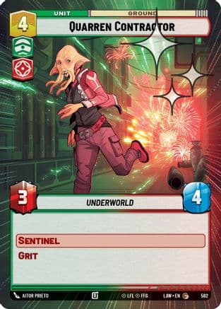 Quarren Contractor (Hyperspace Foil) — A Lawless Time Star Wars: Unlimited card by Aitor Prieto
