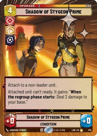 Shadow of Stygeon Prime (Hyperspace Foil) — A Lawless Time Star Wars: Unlimited card by Kaihound Studios