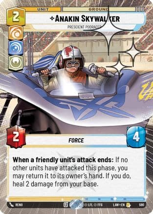 Anakin Skywalker - Prescient Podracer (Hyperspace Foil) — A Lawless Time Star Wars: Unlimited card by Reno