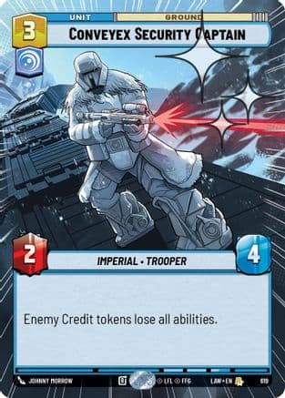 Conveyex Security Captain (Hyperspace Foil) — A Lawless Time Star Wars: Unlimited card by Johnny Morrow