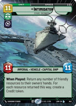 Intimidator - Citadel Overwatch (Hyperspace Foil) — A Lawless Time Star Wars: Unlimited card by Kaihound Studios