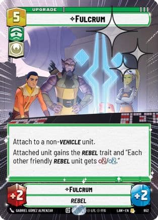 Fulcrum (Hyperspace Foil) — A Lawless Time Star Wars: Unlimited card by Gabriel Gómez Almenzar