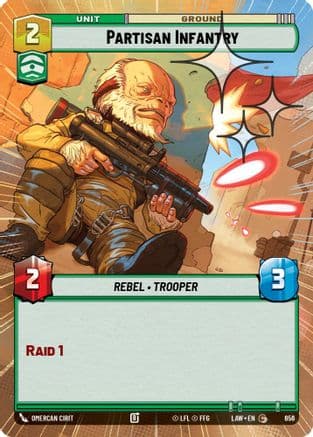 Partisan Infantry (Hyperspace Foil) — A Lawless Time Star Wars: Unlimited card by Omercan Cirit