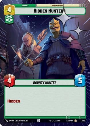 Hidden Hunters (Hyperspace Foil) — A Lawless Time Star Wars: Unlimited card by Envar Entertainment