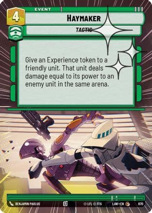 Haymaker (Hyperspace Foil) — A Lawless Time Star Wars: Unlimited card by Benjamin Paulus