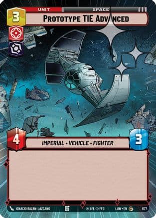 Prototype TIE Advanced (Hyperspace Foil) — A Lawless Time