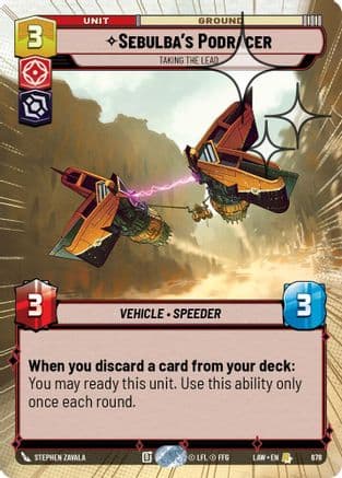 Sebulba's Podracer - Taking the Lead (Hyperspace Foil) — A Lawless Time Star Wars: Unlimited card by Stephen Zavala
