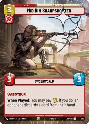 Mid Rim Sharpshooter (Hyperspace Foil) — A Lawless Time Star Wars: Unlimited card by Envar Entertainment