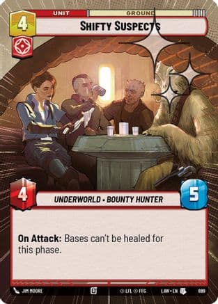 Shifty Suspects (Hyperspace Foil) — A Lawless Time Star Wars: Unlimited card by Jim Moore