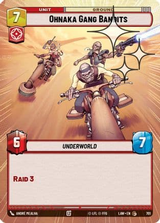 Ohnaka Gang Bandits (Hyperspace Foil) — A Lawless Time Star Wars: Unlimited card by André Mealha