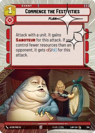 Commence the Festivities (Hyperspace Foil) — A Lawless Time Star Wars: Unlimited card by Aitor Prieto