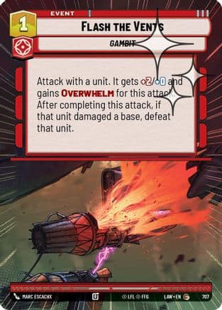 Flash the Vents (Hyperspace Foil) — A Lawless Time Star Wars: Unlimited card by Marc Escachx