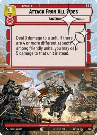 Attack From All Sides (Hyperspace Foil) — A Lawless Time Star Wars: Unlimited card by EJ Dela Cruz