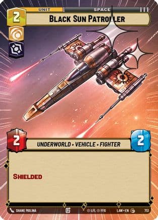Black Sun Patroller (Hyperspace Foil) — A Lawless Time Star Wars: Unlimited card by Shane Molina