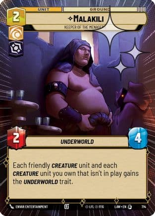Malakili - Keeper of the Menagerie (Hyperspace Foil) — A Lawless Time Star Wars: Unlimited card by Envar Entertainment