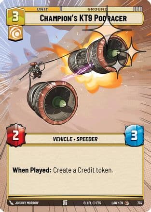 Champion's KT-9 Podracer (Hyperspace Foil) — A Lawless Time