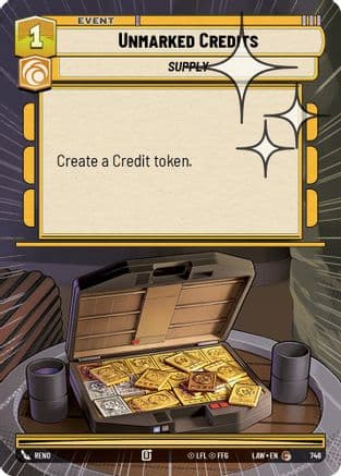 Unmarked Credits (Hyperspace Foil) — A Lawless Time Star Wars: Unlimited card by Reno