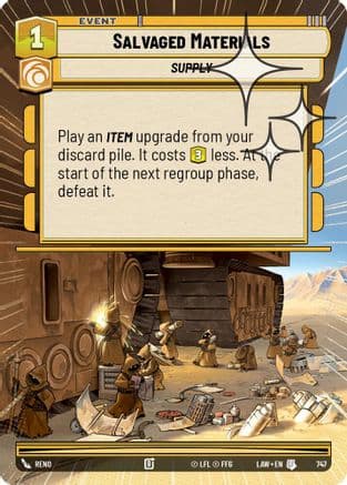Salvaged Materials (Hyperspace Foil) — A Lawless Time Star Wars: Unlimited card by Reno