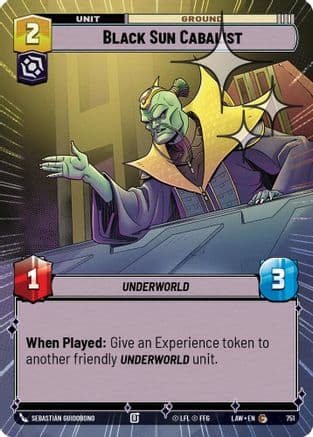 Black Sun Cabalist (Hyperspace Foil) — A Lawless Time Star Wars: Unlimited card by Sebastián Guidobono